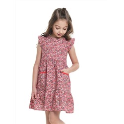Платье UD 7680 цветы/т.розов