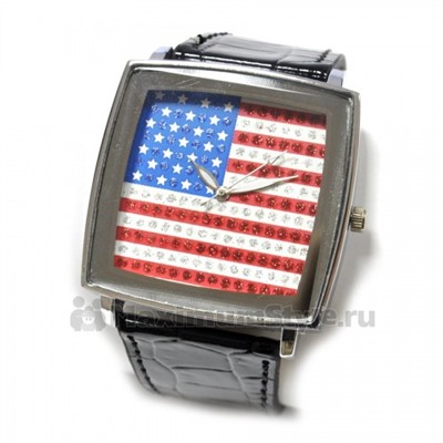 Часы наручные "Флаг США -2" (black)