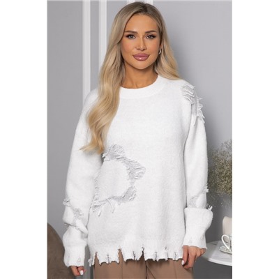 Свитер рваный Наиль (белый) Б14420-13М