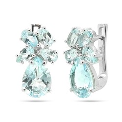 Серьги из серебра топаз, Алекса
