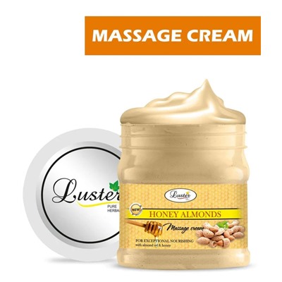 HONEY ALMONDS Massage Cream, Luster (МЁД И МИНДАЛЬ массажный крем для лица, Ластер), 500 мл.