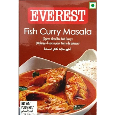 FISH CURRY MASALA, Everest (ФИШ КАРРИ МАСАЛА смесь специй для рыбы карри, Эверест), 50 г.  - СРОК ГОДНОСТИ ДО 30 СЕНТЯБРЯ 2024 ГОДА