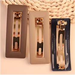 Заколка-автомат прямоугольная матовая 9,5 см.