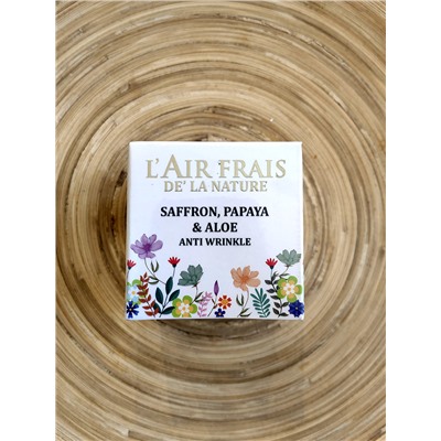 L'air Frais De'la Nature SAFFRON, PAPAYA & ALOE Anti Wrinkle Cream (ШАФРАН, ПАПАЙЯ И АЛОЭ крем от морщин), 50 г.