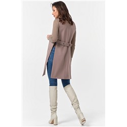 Жилет классический удлиненный из костюмной ткани серо-коричневый