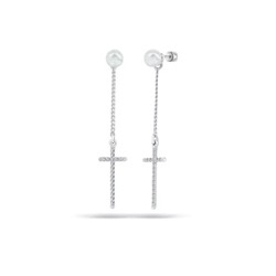 Серьги из серебра куб.циркон., В10-0275