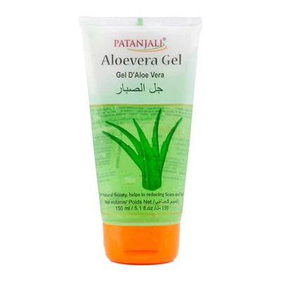 Saundarya ALOE VERA GEL, Patanjali (Саундарья АЛОЭ (алое) ВЕРА ГЕЛЬ, Мгновенное средство от прыщей, морщин, для сияющей кожи, Патанджали), 150 мл.