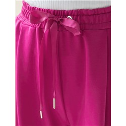 Свободные брюки из тонкого премиального футера с эластаном