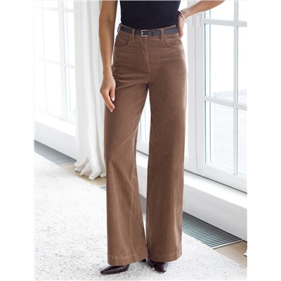 Брюки из эластичного микро-вельвета