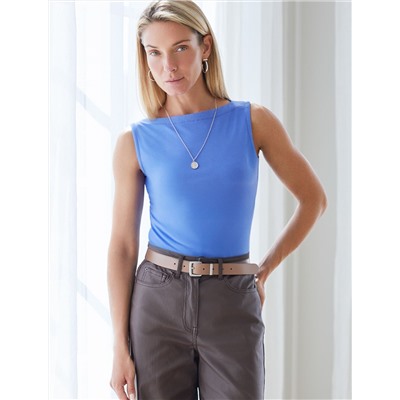 Топ из премиального хлопка с эластаном