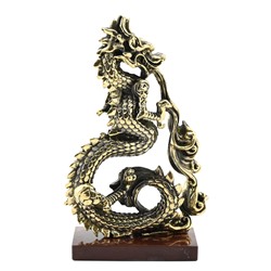 Дракон огнедышащий на подставке из лемезита 75*35*118мм