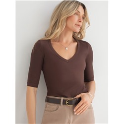 Джемпер из трикотажа в широкий рубчик