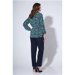 Liona Style 811 бирюза/синий, Брюки,  Блуза