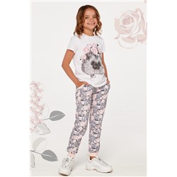 Брюки д/дев Juno SS21GJ548 Romantic Roses розы (Розы)