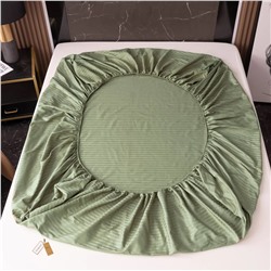 Простынь на резинке Страйп Сатин Однотонный 100% хлопок RR1CT028