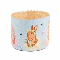 Форма для кулича "Зайчики" d=11 см, набор 10 шт