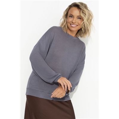 Свитшот серый в стиле oversize