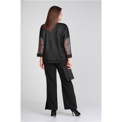 Michel chic 1326 черный-сетка, Брюки,  Джемпер