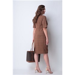 Michel chic 2091 коричневый-клетка, Платье