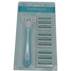 TOP BEAUTY SLIM Станок женский (3лезвия)+10кассет