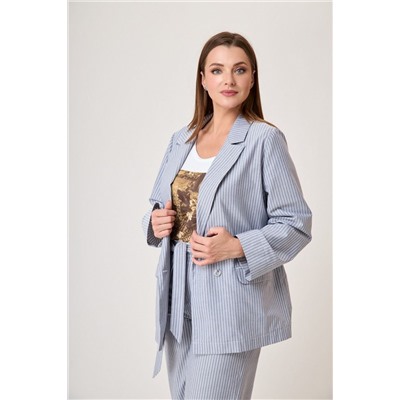 Anelli 1299 полоска_перламутр, Брюки,  Жакет