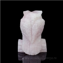 Филин из розового кварца 76*45*110мм, 500гр.