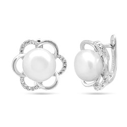 Серьги из серебра жемчуг, МЖВ932