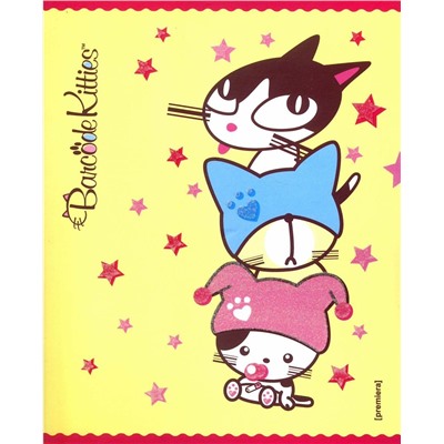 Тетрадь со сменным блоком, клетка, 160л, "Barcode Kitties"