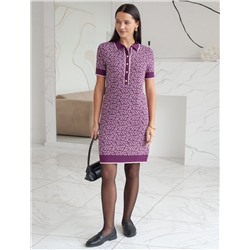 Платье жаккардовой вязки с кашемиром