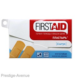 First Aid Пластырь влагостойкий, 6шт. (19х72 мм)