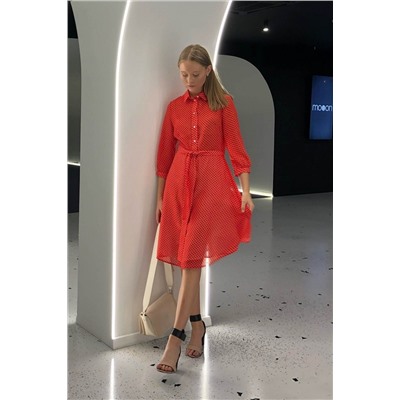 i3i Fashion 102/2 красный_горох, Платье