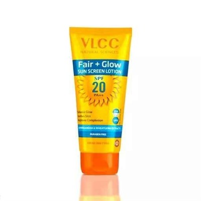 FAIR+GLOW Sun Screen Lotion SPF20 PA++, VLCC (СИЯНИЕ солнцезащитный лосьон SPF20, для всех типов кожи), 50 мл.