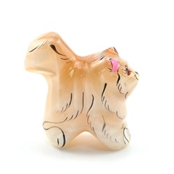 Скульптура из селенита "Кошка пышка" 45*30*55мм,