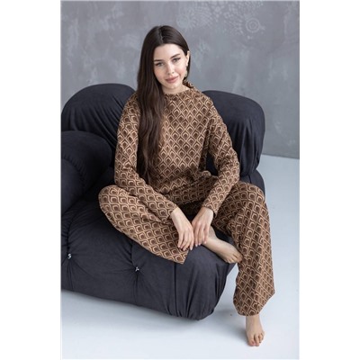 Ivera 6037 коричневый, песок, Брюки,  Джемпер