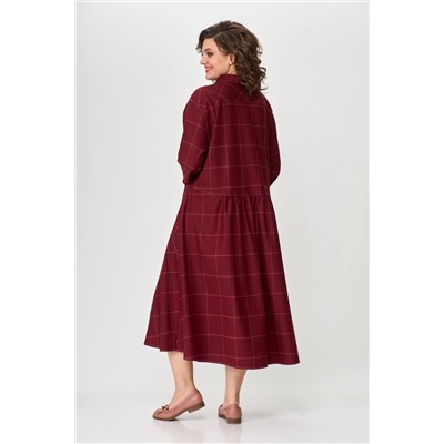 Avenue Fashion 0102-1 бордо+розовый, Платье