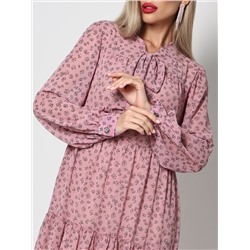 Многоярусное платье с бантом