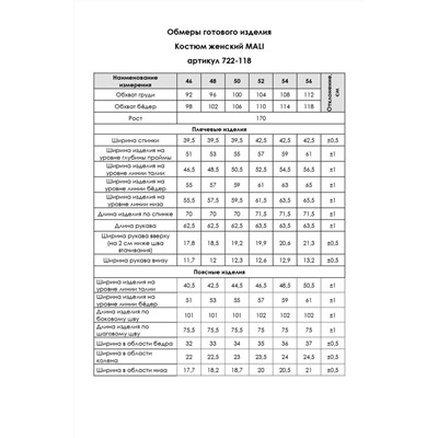 MALI 722-118 серый_в_полоску, Брюки,  Жакет