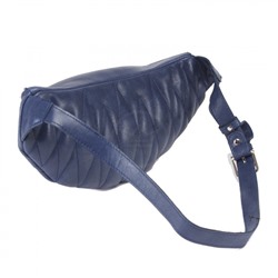 Сумка женская натуральная кожа Варвара-813-3 (поясная),  1отд,  ремень/пояс,  бордо крек/синий крек (4469)   221988