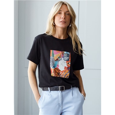 Футболка из премиального хлопка с авторским принтом