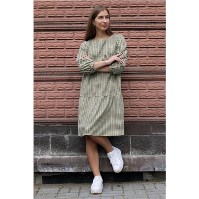 Arisha 1260-1 бежево-зеленый, Платье
