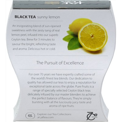 JAF TEA. Черный. Лимон 100 гр. карт.пачка