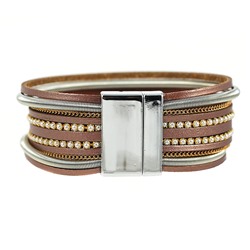 Многослойный браслет на магнитной застежке