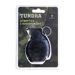 Отвертка с набором бит TUNDRA "граната", 7 предметов