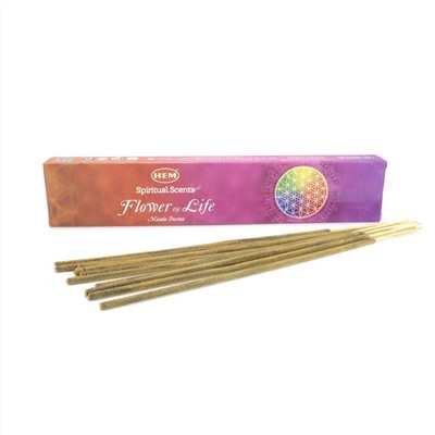 Spiritual Scents FLOWER OF LIFE Masala Incense, Hem (ЦВЕТОК ЖИЗНИ масала благовония, Хем), 15 г.