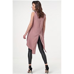 Туника асимметричная пыльно-розовая