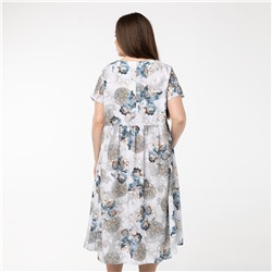 Платье, текстиль, белый