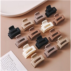 Набор мини-крабиков для волос 10 шт. прямоугольные матовые (Цвета микс)