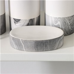 Набор аксессуаров для ванной комнаты SAVANNA Stone gray, 4 предмета (дозатор для мыла 390 мл, 2 стакана, мыльница)