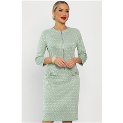 Платье Леди Мери НЬЮ (бежево-салатовое) П13667-19М