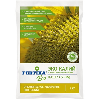 Калий ЭКО 1кг (К-37%+S+Mg) Фертика